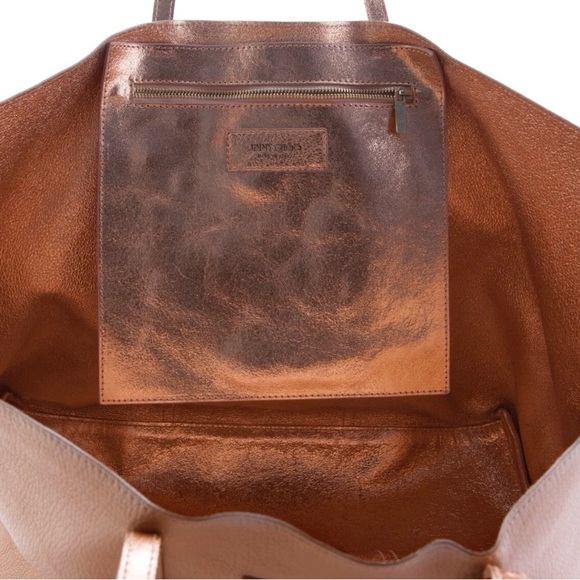 Jimmy Choo Blush Pink Calf Leather Shopper Tote Bag - Picture 6 of 6